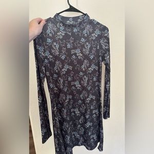 Floral mock neck dress